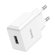 Мережевий зарядний пристрій HOCO C106A Leisure single port charger White