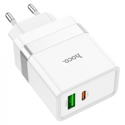 Мережевий зарядний пристрій HOCO N21 Extension speed PD30W+QC3.0 charger set(Type-C to Type-C) White