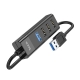 Кабель-перехiдник HOCO HB25 Easy mix 4-in-1 converter(USB to USB3.0+USB2.0*3) Black