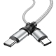 Кабель HOCO X50 Type-C to Type-C Exquisito 100W charging data cable(L1M) Gray