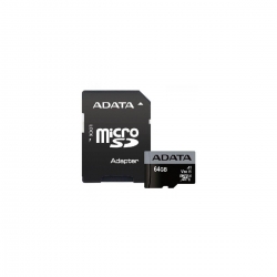 microSDXC (UHS-1 U3) A-DATA Premier Pro 64Gb Class 10 V30S A2 (R-100Mb/s W85Mb/s) (adapter SD)
