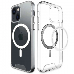 Чехол TPU Space Case Magsafe для Apple iPhone 13 (Прозорий)