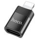 Кабель-перехiдник HOCO UA17 iP Male to Type-C female USB2.0 adapter Black