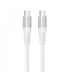 Кабель BOROFONE BX88 Solid 60W silicone charging data cable for Type-C to Type-C White