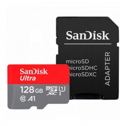 microSDXC (UHS-1) SanDisk Ultra 128Gb class 10 A1 (140Mb/s) (adapter)