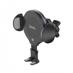Тримач для мобільного HOCO CA60 Aspiring infrared sensor wireless charging car holder Black