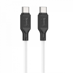 Кабель HOCO X90 Cool 60W silicone charging data cable for Type-C to Type-C White
