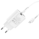 Мережевий зарядний пристрій HOCO N14 Smart Charging single port PD20W charger set(C to iP) White