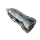 Автомобільний зарядний пристрій HOCO Z47 Transparent Discovery Edition dual port QC3.0 car charger Transparent Black