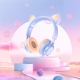 Навушники HOCO W36 Cat ear headphones with mic Dream Blue