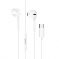 Навушники BOROFONE M80 Magnificent Type-C wire-controlled digital earphones with microphone White