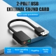 Адаптер  Vention 2-port USB External Sound Card 0.15M Black (CDYB0)