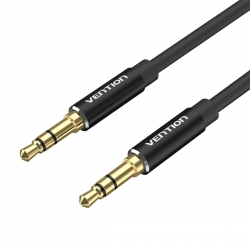 Кабель Vention 3.5mm Male to Male Audio Cable 3M Black Aluminum Alloy Type (BAXBI)