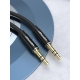 Кабель Vention 3.5mm Male to Male Audio Cable 3M Black Aluminum Alloy Type (BAXBI)