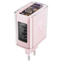 Мережевий зарядний пристрій ACEFAST A45 Sparkling series PD65W GaN (2*USB-C+USB-A) charger Cherry blossom