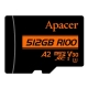 microSDXC (UHS-1 U3) Apacer A2 512Gb class 10 V30 (R100MB/s, W80MB/s) (adapter SD)