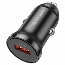 Автомобільний зарядний пристрій BOROFONE BZ18 single port QC3.0 car charger Black