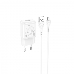 Мережевий зарядний пристрій HOCO C96A single port charger set(Type-C) White