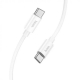 Кабель HOCO X87 Magic silicone 60W PD charging data cable for Type-C to Type-C White