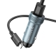 Автомобільний зарядний пристрій HOCO Z49A Level single port QC3.0 car charger set(Micro) Metal Gray