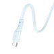 Кабель HOCO X97 Crystal color silicone charging data cable Type-C light blue