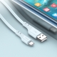 Кабель HOCO X97 Crystal color silicone charging data cable Type-C light blue