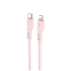 Кабель HOCO X97 Crystal color PD silicone charging data cable iP light pink