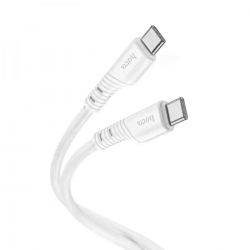 Кабель HOCO X97 Crystal color 60W silicone charging data cable Type-C to Type-C light white