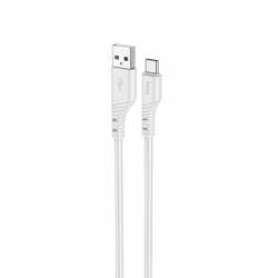 Кабель HOCO X97 Crystal color silicone charging data cable Type-C light gray
