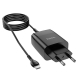Мережевий зарядний пристрій HOCO C86A Illustrious dual port charger with digital display set(Type-C) Black