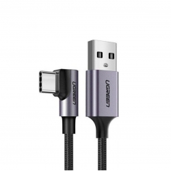 Кабель UGREEN US284 Right Angle USB-A to USB-C Cable 3m (Space Gray) (UGR-70255)