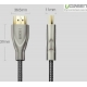 Кабель UGREEN HD131 HDMI Carbon Fiber Zinc Alloy Cable 1m (Gray) (UGR-50106)
