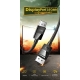 Кабель UGREEN DP114 DP Male to Male DP1.4 8K Round Cable ABS Shell Braid 1.5m (Black) (UGR-80391)