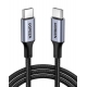 Кабель UGREEN US316 USB-C to USB-C 2.0 Cable 100W Alu Case with Braid 1.5m (Space Gray) (UGR-70428)