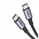 Кабель UGREEN US316 USB-C to USB-C 2.0 Cable 100W Alu Case with Braid 1.5m (Space Gray) (UGR-70428)