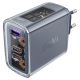 Мережевий зарядний пристрій ACEFAST A45 Sparkling series PD65W GaN (2*USB-C+USB-A) charger Mica gray