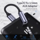 Адаптер Essager E01 Type c to 3.5mm Jack Headphone Adapter  grey (EZJE01-0G)