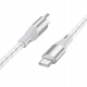 Кабель BOROFONE BX96 Ice crystal 60W silicone charging data cable Type-C to Type-C Gray