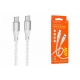 Кабель BOROFONE BX96 Ice crystal 60W silicone charging data cable Type-C to Type-C Gray