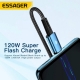 Кабель Essager Sunset USB A to Type C 120W USB Charging Cable 2m black (EXC120-CGA01-P)