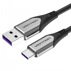 Кабель Vention USB-C to USB 2.0-A Fast Charging Cable 1.5M Gray Aluminum Alloy Type (COFHG)