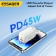 Мережевий зарядний пристрій Essager Zhiqi 45W GaN Travel Charger A+C EU  white (ECTCA-ZQB02-Z)