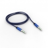 Кабель AUX 3.5 mm - 3.5 mm Textile Blue