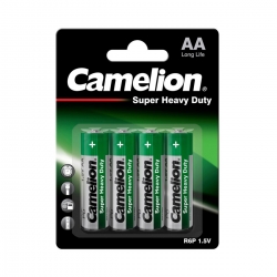 Батарейка CAMELION Super Heavy Duty Green AA/R6 BP4 4шт (C-10000406)