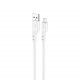 Кабель HOCO X97 Crystal color silicone charging data cable Micro white