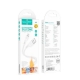 Кабель HOCO X97 Crystal color silicone charging data cable Micro white
