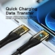 Кабель Essager Interstellar Transparent Design USB Charging Cable Type C to Lightning 1m black (EXCTL-XJ01-P)