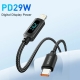 Кабель Essager Enjoy LED Digital Display USB Charging Cable Type C to Lightning 29W 1m black (EXCTL-XY01-P)