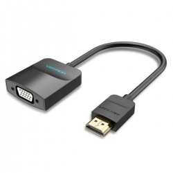 Адаптер Vention HDMI to VGA Converter with Female Micro USB and Audio Port 0.15M Black (42161)