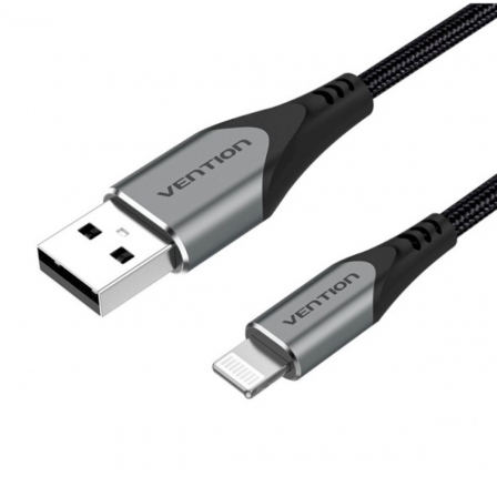 Кабель Vention USB 2.0 A to Lightning Cable 2M Gray Aluminum Alloy Type (LABHH)